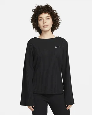 Лонгслив женский Nike W Nsw Rib Jrsy Ls Top Black DV7866-010