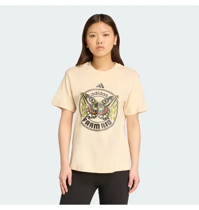 Футболка женская Adidas X Farm Graphic Beige JL8614