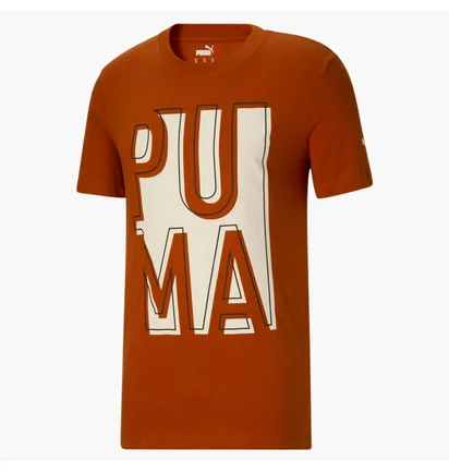 Футболка мужская Puma Outside The Box Logo Tee Orange 674615-64