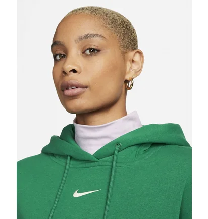 Худи женское Nike Sportswear Phoenix Fleece Oversized Pullover Hoodie Green Dq5860-365