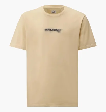 Футболка мужская C.P. Company Logo Beige 20CMTS292A005431G