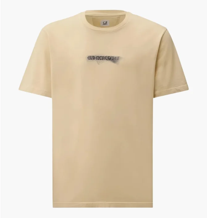 Футболка мужская C.P. Company Logo Beige 20CMTS292A005431G