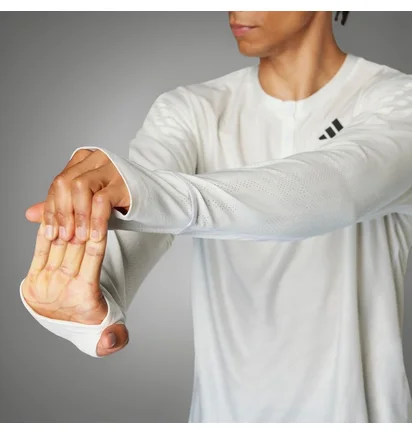 Лонгслів унісекс Adidas Made To Be Remade Running Henley White IN8148