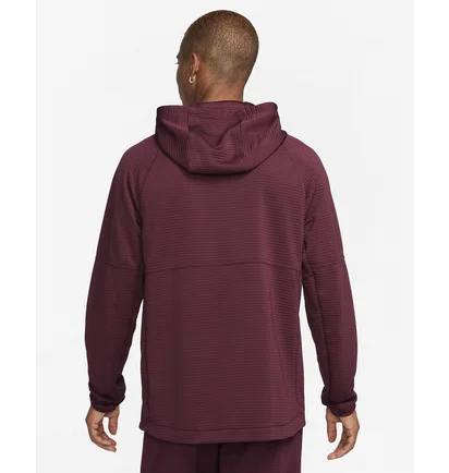 Худі чоловіче Nike Pro Dri-Fit Fleece Fitness Pullover Bordo DV9821-681