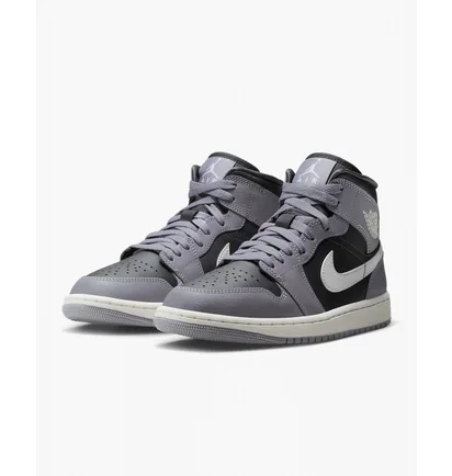 Кроссовки женские Air Jordan 1 Mid Grey Bq6472-022