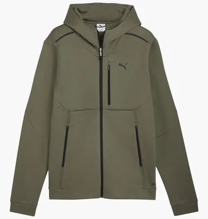 Толстовка мужская Puma Tech Full-Zip Olive 634415-81