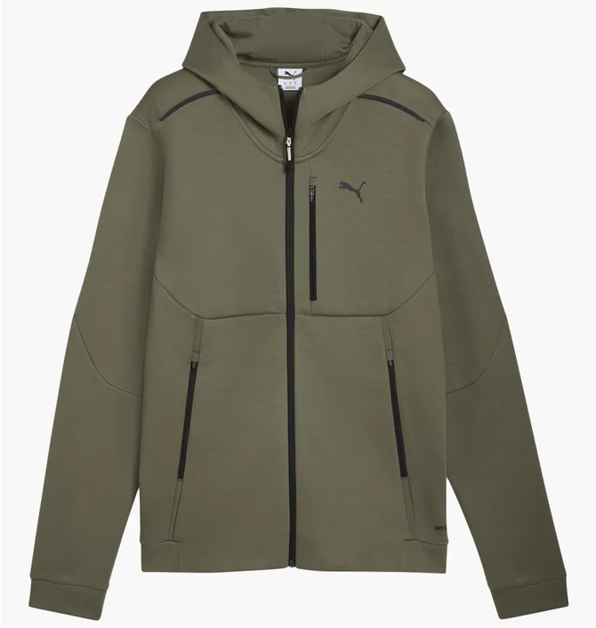 Толстовка мужская Puma Tech Full-Zip Olive 634415-81