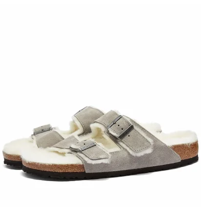 Сандалі чоловічі Birkenstock Arizona Fur Grey 1017402