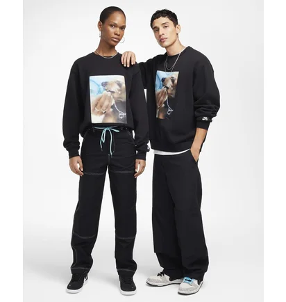 Свитшот унисекс Nike Sb Skate Fleece Crew Black HQ3037-010