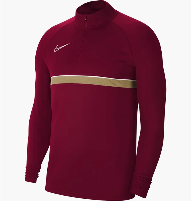 Лонгслив мужской Nike Dry Academy 21 Drill Top Bordo Cw6110-677