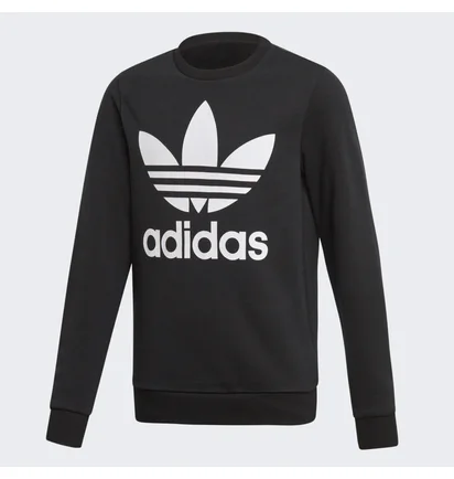 Свитшот детский Adidas Trefoil Crew Sweatshirt Black Ed7797