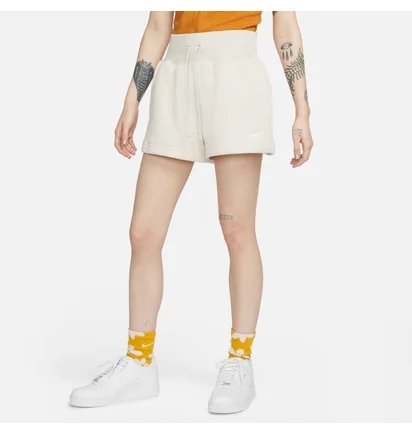 Шорти жіночі Nike Sportswear Phoenix Fleece High-Rise Shorts Beige FD1409-104