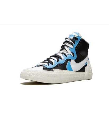 Кроссовки мужские Nike Blazer Mid Black/Light Blue BV0072-001