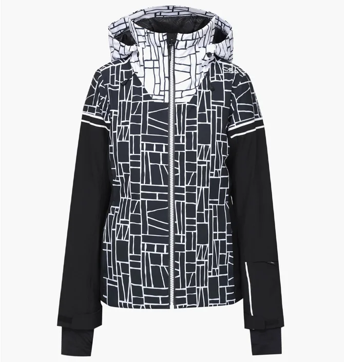 Куртка женская Cmp Jacket Fix Hood Black/White 31W0076-15Zh