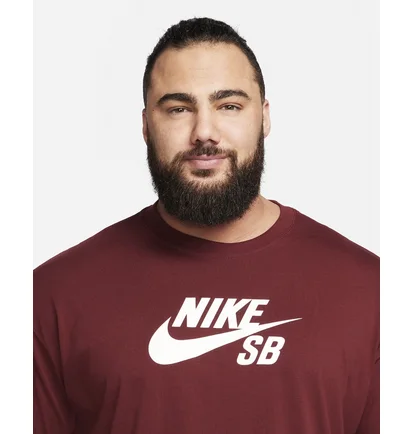 Футболка чоловіча Nike Sb Logo Skate T-Shirt Bordo CV7539-619