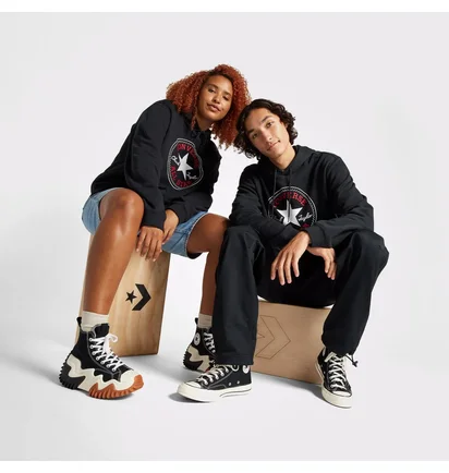 Худи мужское Converse Go-To All Star Patch Standard-Fit Black 10025469-001