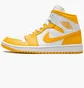 Кроссовки женские Air Jordan Wmns Jordan 1 Mid White/Yellow BQ6472-117
