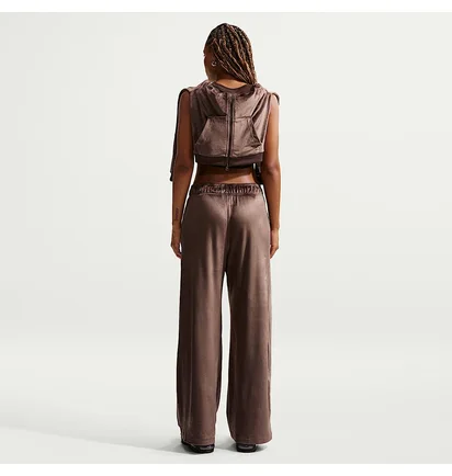 Штаны женские Nike Sportswear High-Waisted Wide-Leg Brown IQ0681-237