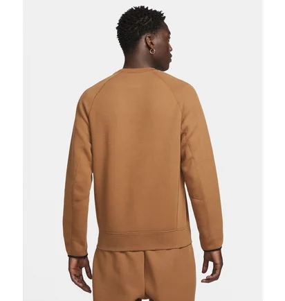 Свитшот мужской Nike Sportswear Tech Fleece Crew Brown FB7916-281
