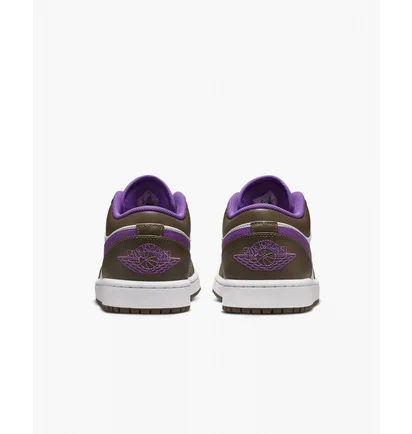 Кроссовки мужские Air Jordan 1 Low White/Brown 553558-215