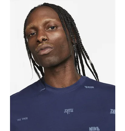 Футболка мужская Nike Club Allover Print T-Shirt Blue FD1279-410