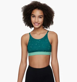 Топ детский Nike One Older Sports Bra Green FD4852-381