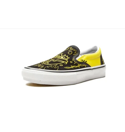 Кеды унисекс Vans Skate Slip On Black/Yellow VN0A5FCAZAU