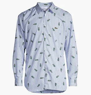 Сорочка чоловіча Сomme des garcons X Lacoste Light Blue FL-B004