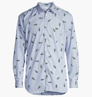 Сорочка чоловіча Comme des Garcons X Lacoste Light Blue FL-B004