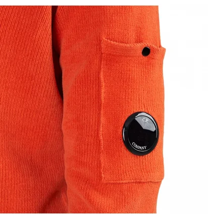 Лонгслив унисекс C.P. Company Chenille Cotton Crew Neck Knit Orange 14CMKN026A005687G439