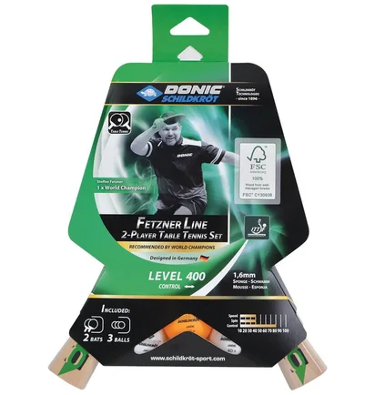 Набор для настольного тенниса Donic Fetzner 400 Fsc 2-Playet Set Black DT1-788468