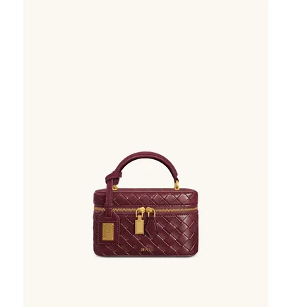 Сумка жіноча JW PEI Cleo Woven Texture Box Shape Top Handle Bag Bordo BB2025BG131450JWP