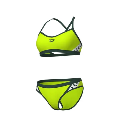 Купальник женский Arena Icons Bikini Cross Back Solid Green 005037-660