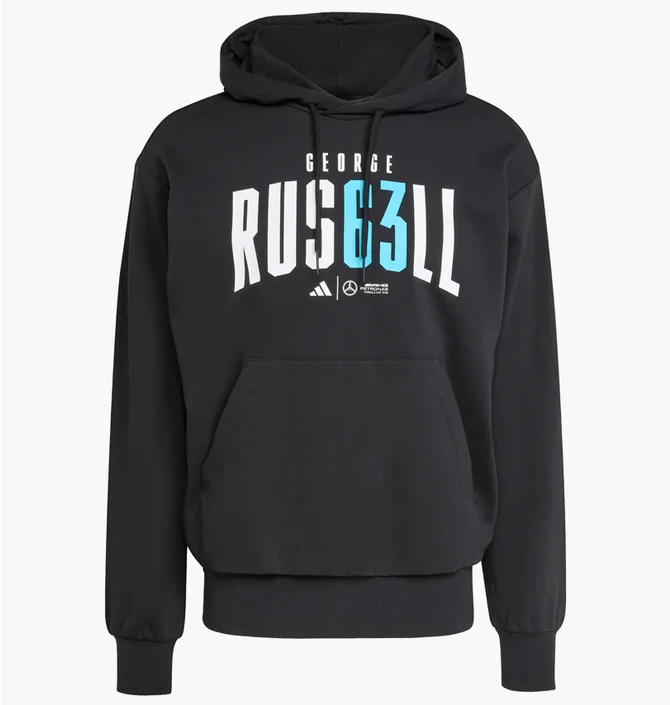 Худи мужское Adidas Mercedes - Amg Petronas Formula One Team George Russell Black JZ8903