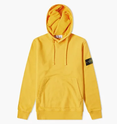 Худи мужское Stone Island Brushed Cotton Popover Hoody Yellow 771564120-V0030