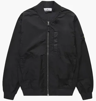 Куртка мужская Stone Island Logo Patch Zip Up Bomber Jacket Black 781542629-V0029