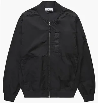 Куртка мужская Stone Island Logo Patch Zip Up Bomber Jacket Black 781542629-V0029
