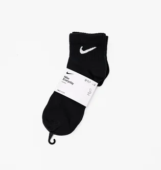 Носки унисекс Nike U Nk Everyday Ltwt Ankle (3 пары, неутепленные) Black SX7677-010