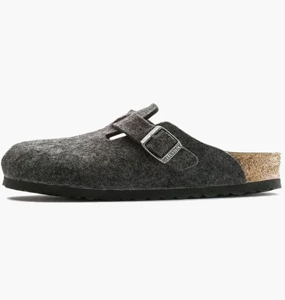 Тапочки женские BIRKENSTOCK Boston Wool Felt Grey 0160373