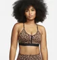 Топ женский Nike Indy WomenS Light-Support 1-Piece Pad V-Neck Leopard Print Sports Bra Brown DV9963-256