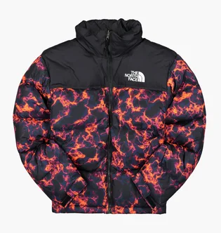 Пуховик унісекс The North Face 1996 Retro Nuptse Marble Camo Print Black/Orange NF0A5IX429K