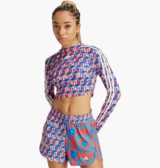 Топ женский Adidas X Farm Rio Crop Long Sleeve Shirt Multi IT9409