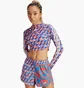 Топ женский Adidas X Farm Rio Crop Long Sleeve Shirt Multi IT9409