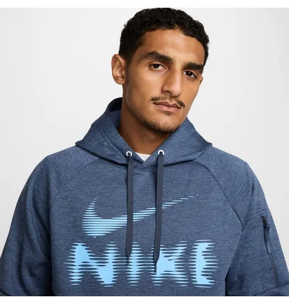 Худи мужское Nike Tf Po Hoodie Swoosh Blue HJ3001-437