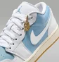 Кроссовки женские Air Jordan 1 Low White/Blue HQ2004-400