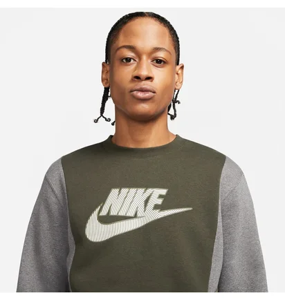 Свитшот мужской Nike M Nsw Hybrid Flc Crew Bb Dj5075-355