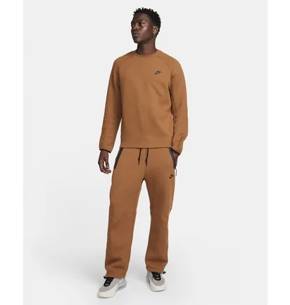 Свитшот мужской Nike Sportswear Tech Fleece Crew Brown FB7916-281