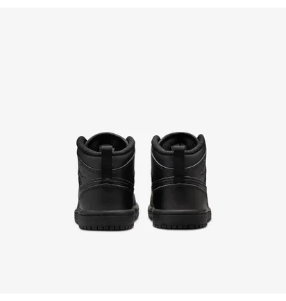 Кроссовки детские Air Jordan 1 Mid (Ps) Black 640734-093