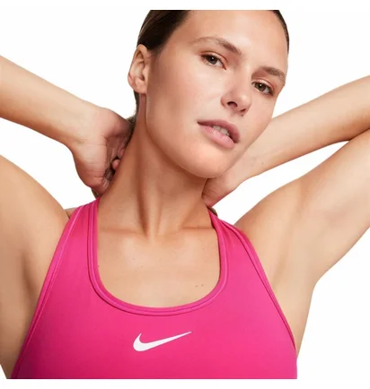 Топ женский Nike Stanik Swoosh Medium Support Pink DX6821-615