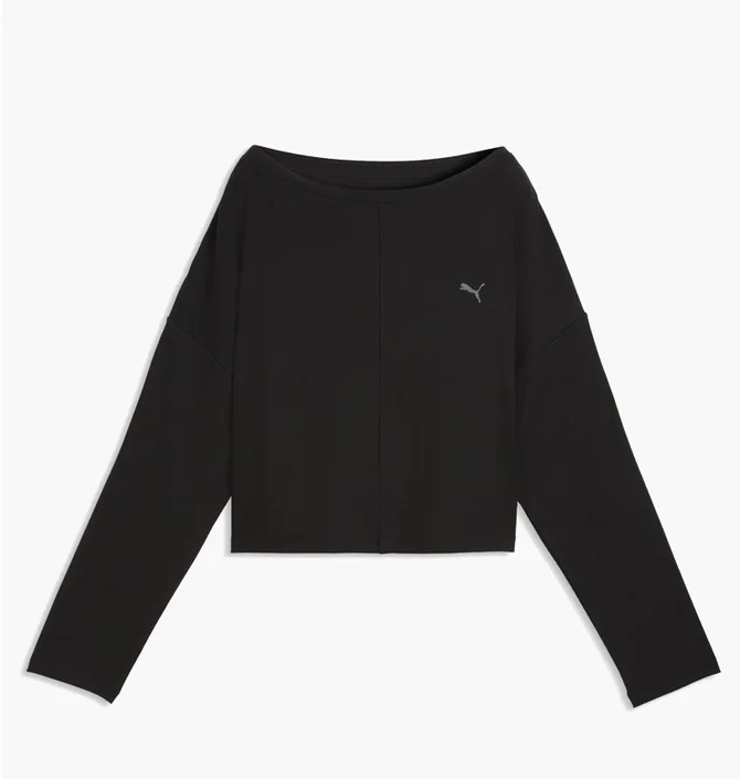 Лонгслів жіночий Puma Cloudspun Rib Black 528675-01